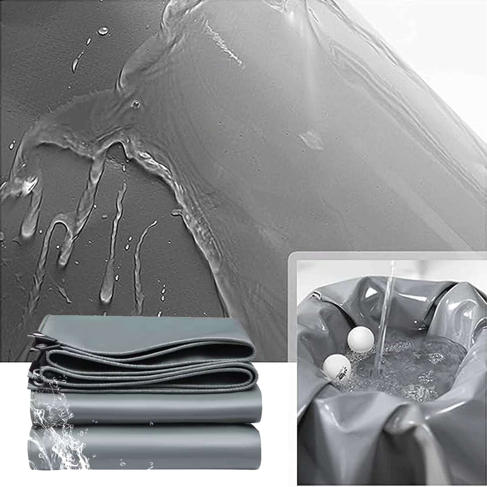 Teloni, Telo Impermeabile Resistente 16,4x23 Piedi con Occhielli - Spesso, Antivento e Antipioggia, Ideale per Auto, Tetto, Barca, Campeggio, tettoia, catasta di Legna - Telo Resistente a st