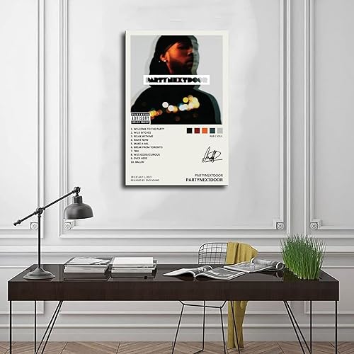 Miniatura 3 de WANMLY Partynextdoor - Póster de Partynextdoor con portada de álbum de música, firmado, limitado, póster de lienzo para decoración de dormitorio,