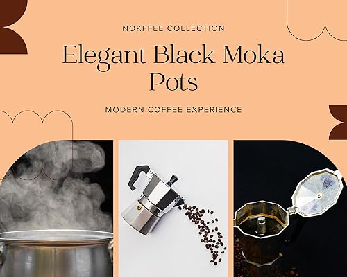 Miniatura 7 de Cafetera de café expreso, cafetera cubana para estufa, 6 tazas (negro)