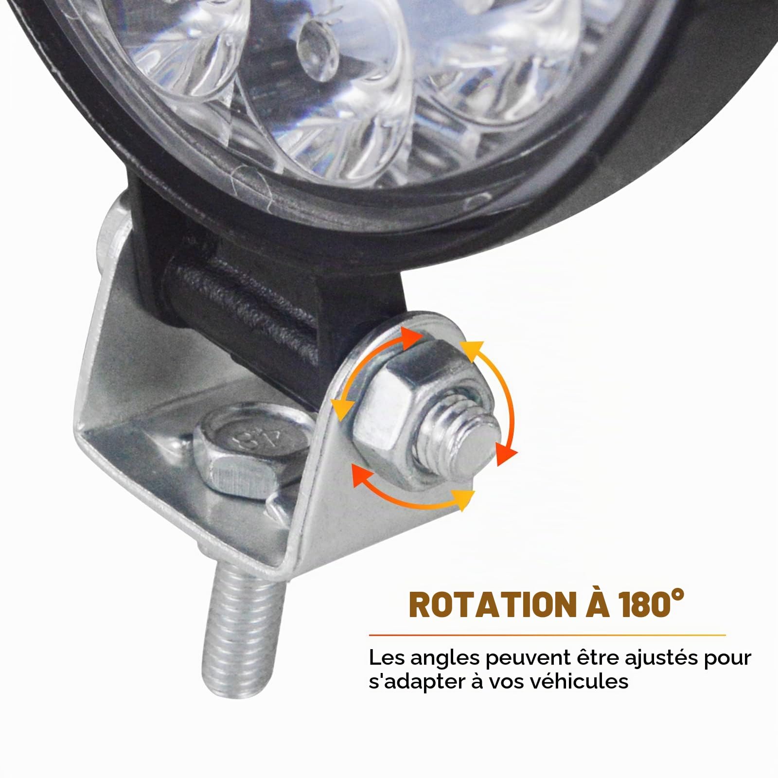 SKYWORLD 2 Pcs Rond Phare de Travail Led, 3.2 pouces 42W Mini