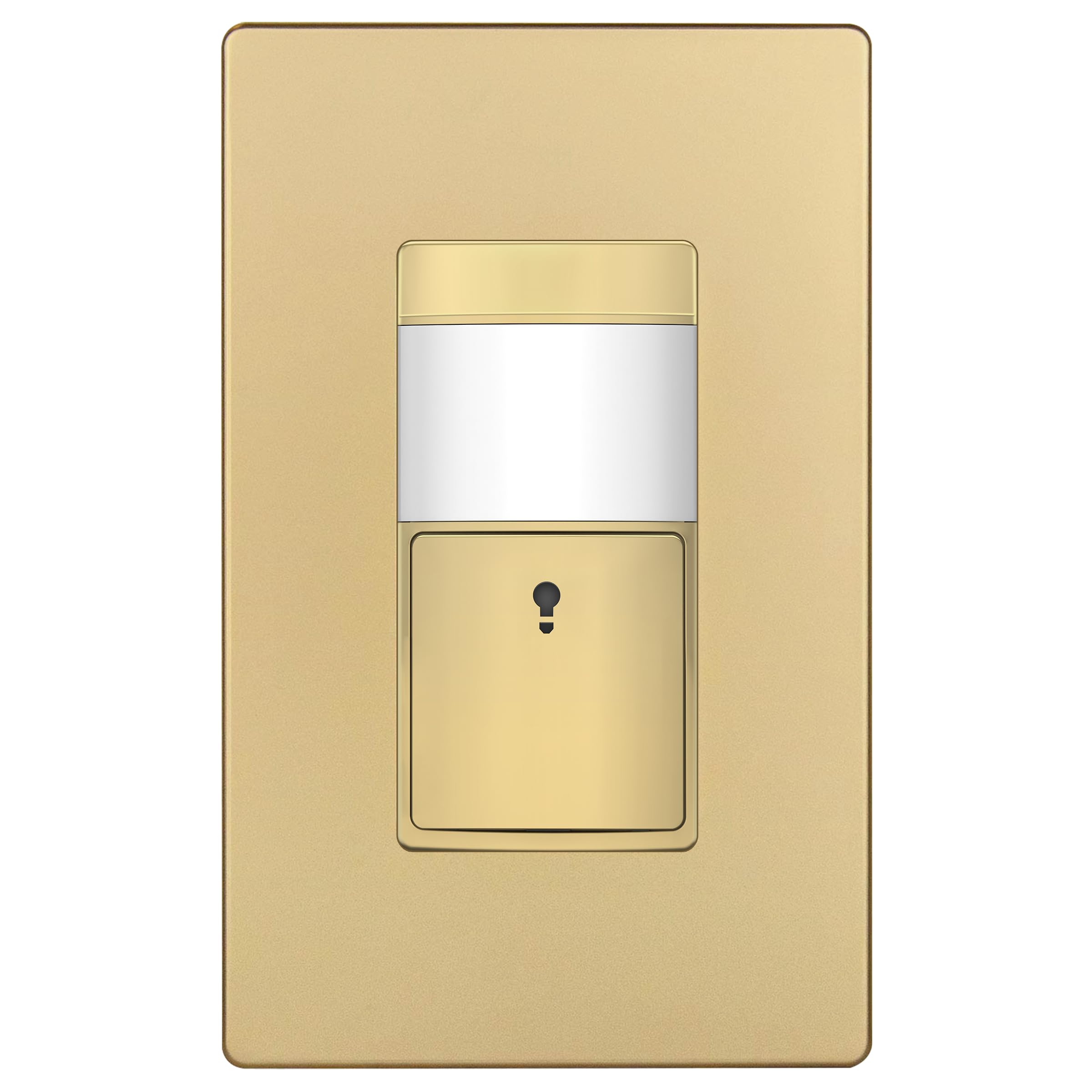 TOPGREENER PIR Motion Sensor Light Switch, No Neutral No Ground Wire, Gold