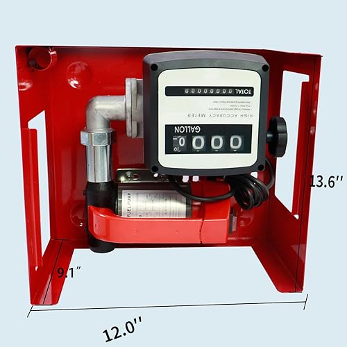 Miniatura 9 de Bomba de transferencia de combustible de 110 V, bomba de transferencia diésel con filtro, manguera de transferencia de combustible y boquilla de