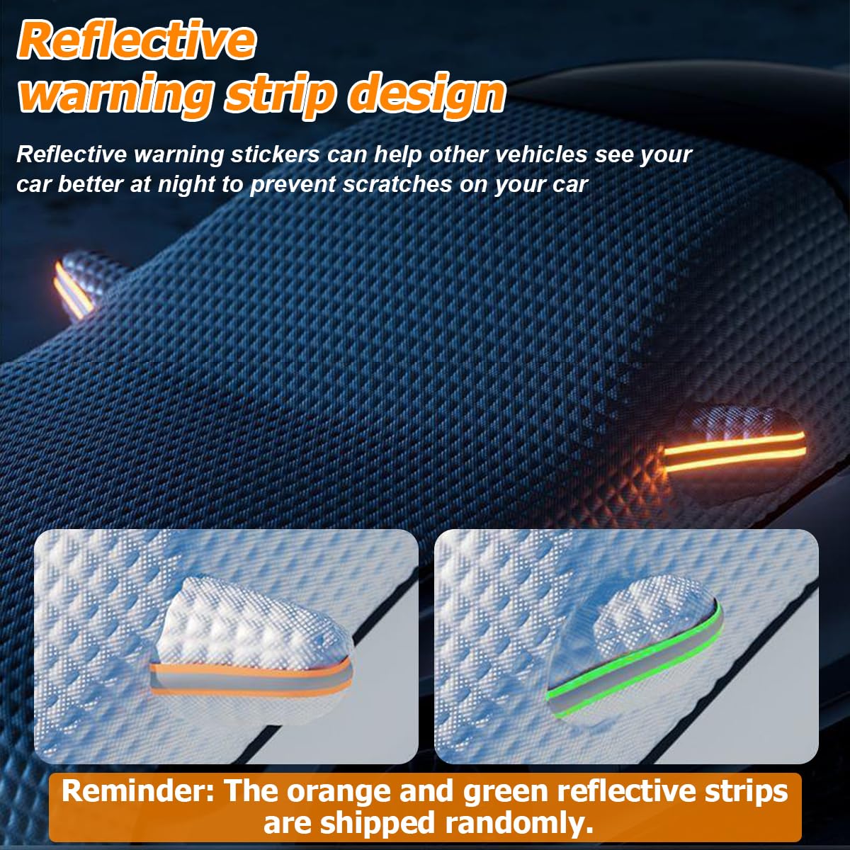 JNNJ Protector De Parabrisas, Parasol Coche Delantero, Protector Parabrisas Hielo Nieve, Funda Plegable Parabrisa Delantero, Cubierta Protege De Nieve Y Antihielo Impermeable Rayos UV para Coche