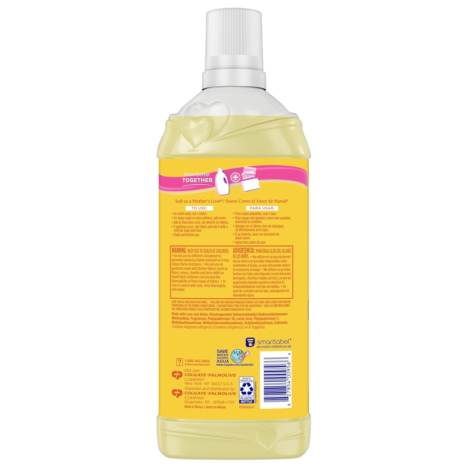 Suavitel Fabric Conditioner, Fabric Softener, 45 Days of Freshness, HE Compatible, 25 Small Loads, Morning Sun Scent, 25 fl oz