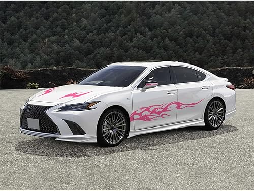 Miniatura 3 de Bilisin 6 calcomanías de vinilo para carrocería lateral de automóvil, carreras de automóviles, deportes, rayas largas y capó de techo, calcomanías