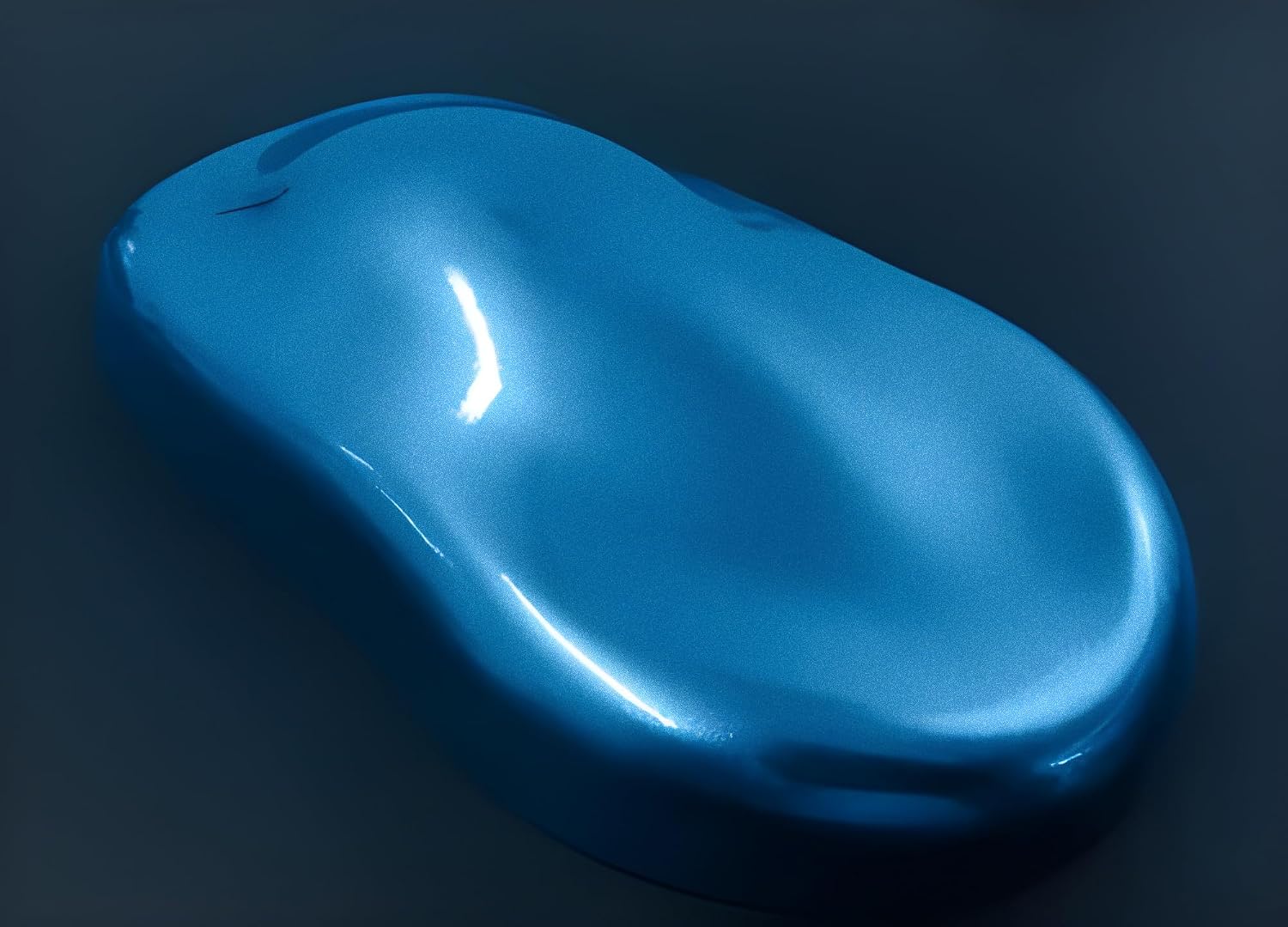 VViViD Gloss Liquid Metal Aqua Blue Vinyl Wrap Roll Automotive Air-Release Adhesive DIY Sheet (1ft x 4.9ft)