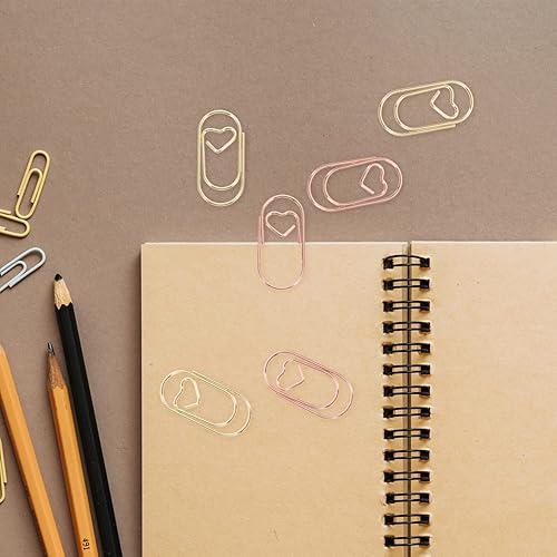 Miniatura 3 de Didiseaon 30 clips de papel para documentos, clips de archivo novedosos, clips de archivo con forma, clips de archivo de libros, clips de lectura de