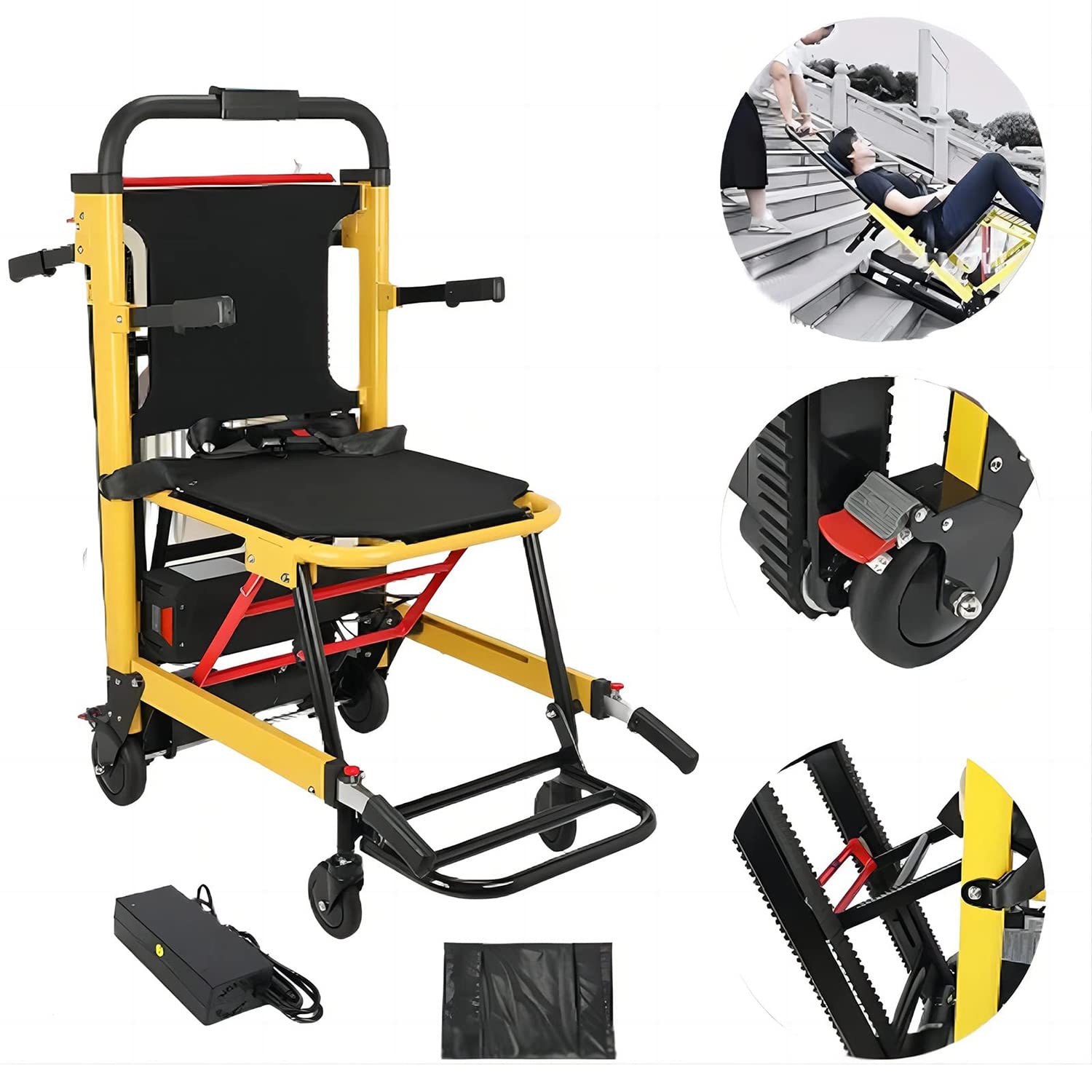 Carrello saliscale Pieghevole Elettrico - Carrello saliscale per impieghi gravosi - Carico Massimo 200 kg - Ideale per traslochi e Visite di Case