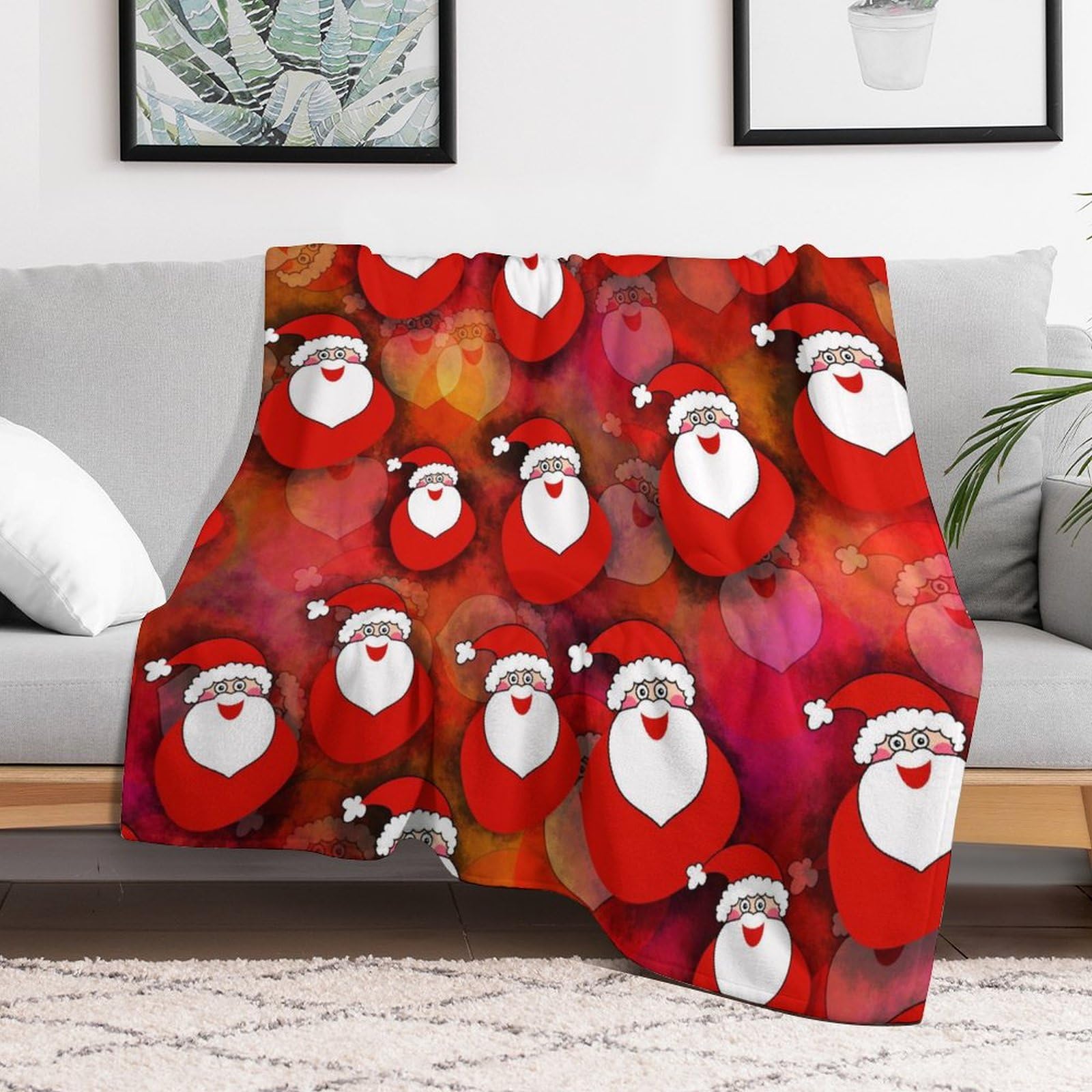 HuiMeiEr 3D Christmas Printed Stitch Blanket Oversized Warm Super Soft Blankets with Soft Anti-Pilling Flannel for Kids Adults 60"x80"