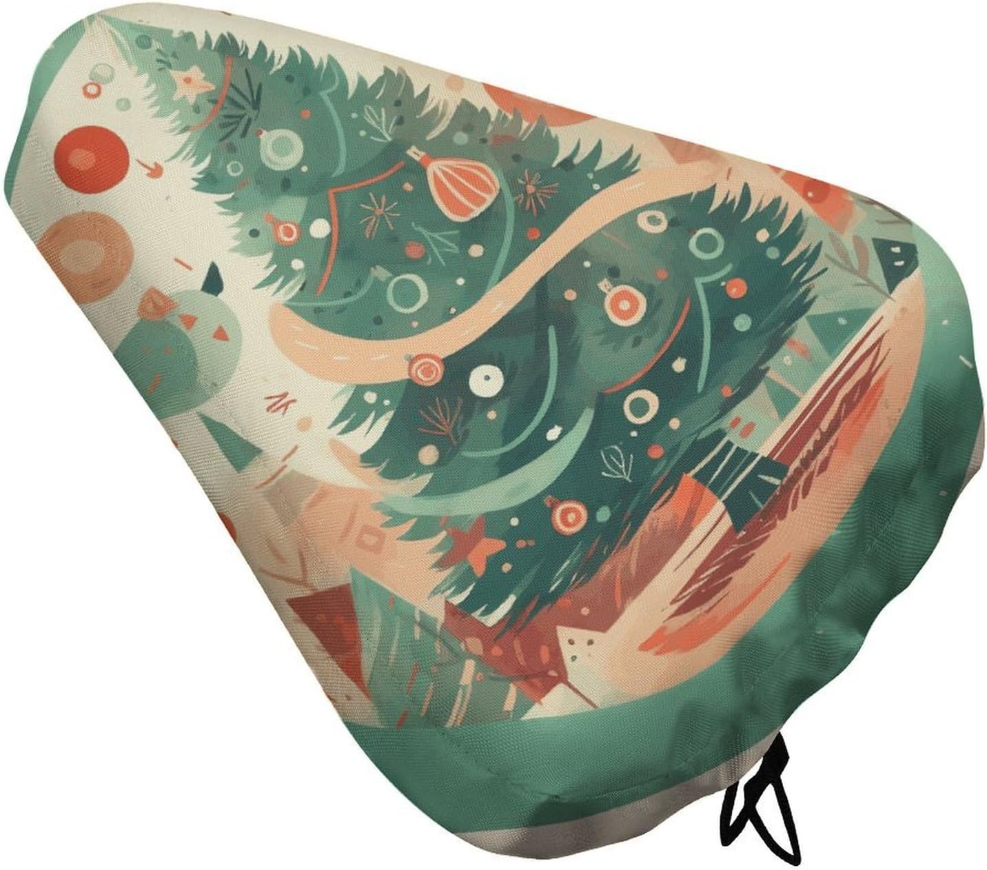 Picture of Round Tree Bike Seat Cover Soft Waterproof Bike Saddle Rain Cover with Drawstring Rainproof Dust Resistant Bicycle Seat Cushion Protector for Outdoor Travel, Stationary Bikes