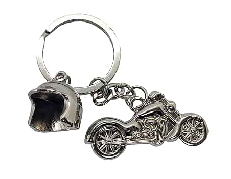 Portachiavi Route 66 In Lega Di Zinco - Design USA, Colore Silver Con Logo Nero, Idea Regalo Per Moto E Bikers