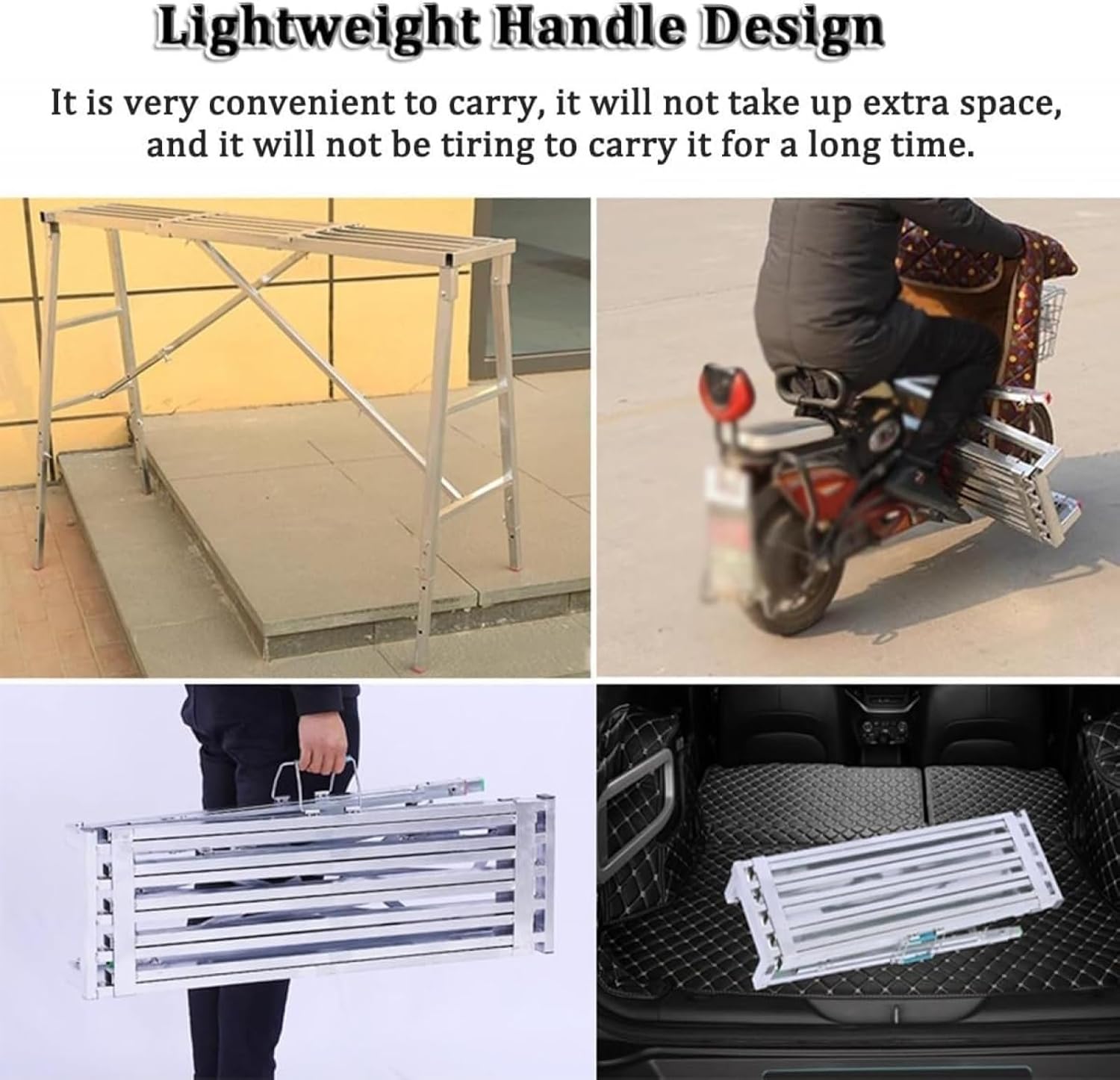 Multipurpose Scaffolding Equipment, Adjustable High Platform-880-Pound-Capacity, Adjustable Height Work Platform Galvanized Steel Ladder Heavy Duty Bench Folding Ladders Stool -B