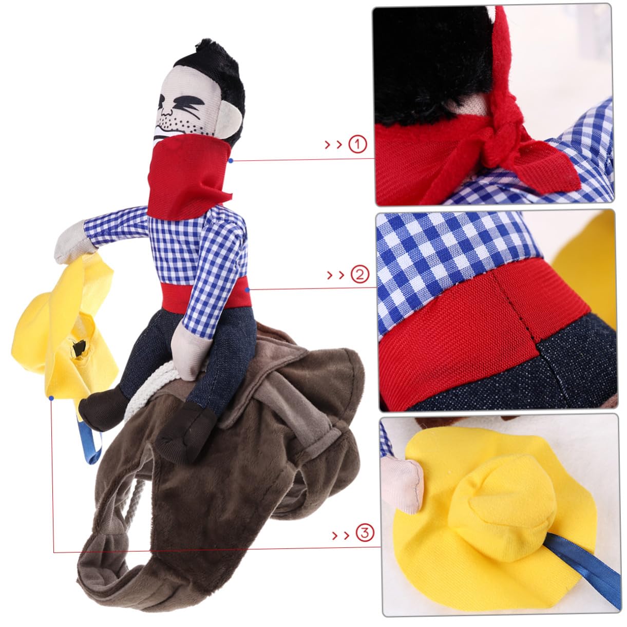 VICASKY 2 Pezzi Costume per Animali da Compagnia Cowboy in Denim Traspirante da Adatto per Cani come Pug Maltese Bulldog Francese e Corgi per Feste Halloween e Servizi