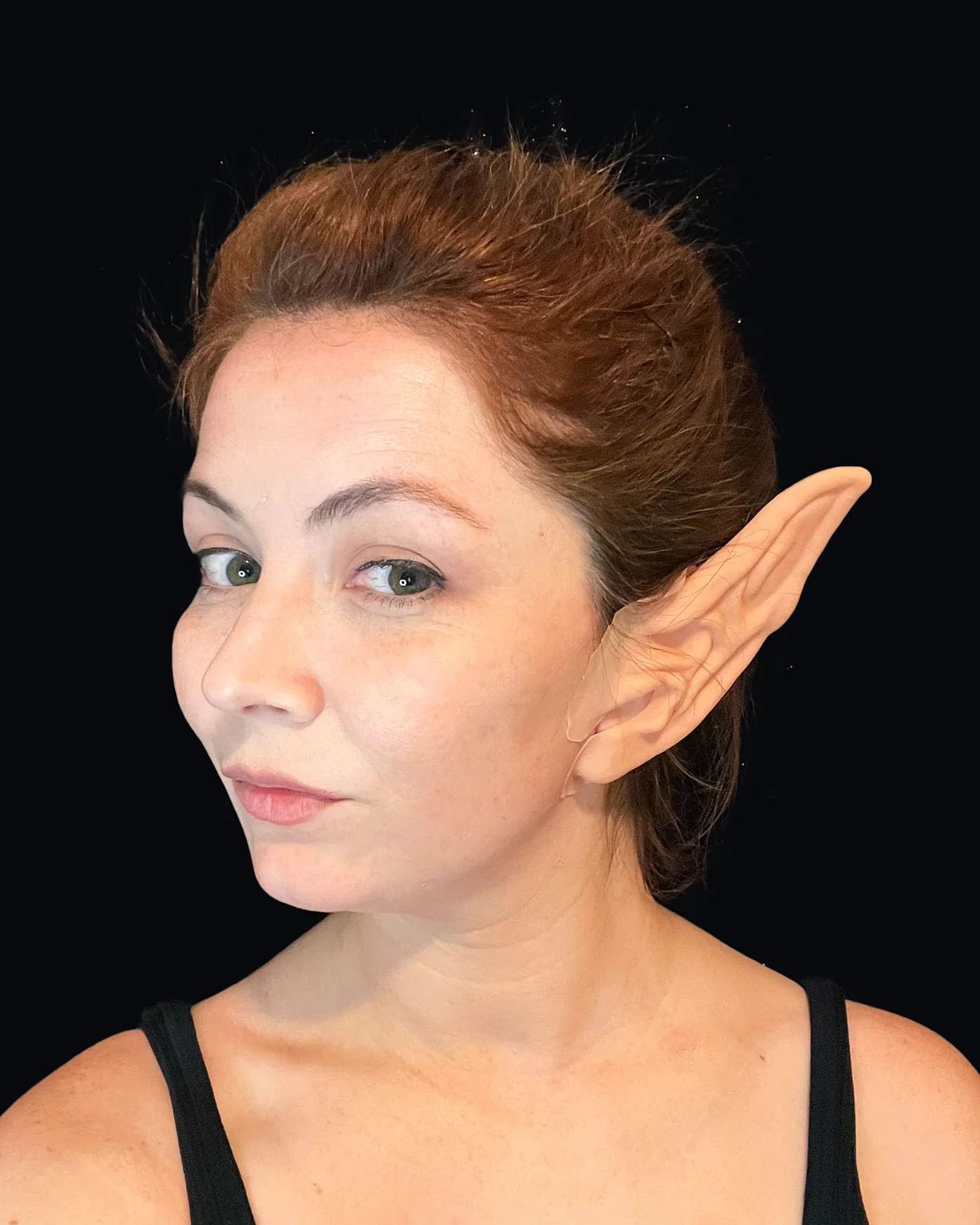 Graftobian Orc & Goblin Ear Complete Makeup Kit - Ears with Adhesive & Skin Tone Makeup - for Cosplay, Halloween Costumes, & Theater - Full Color Instructions