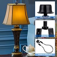 Vista 7 de Paquete de 2 adaptadores de clip de bombilla para pantalla de lámpara, kit de adaptador de soporte de arpa para pantalla de lámpara, kit