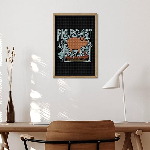 Miniatura 5 de Pig Roast Diamond Art Painting Kits Full Square Drill DIY Picture Art Crafts for Home Wall Decor