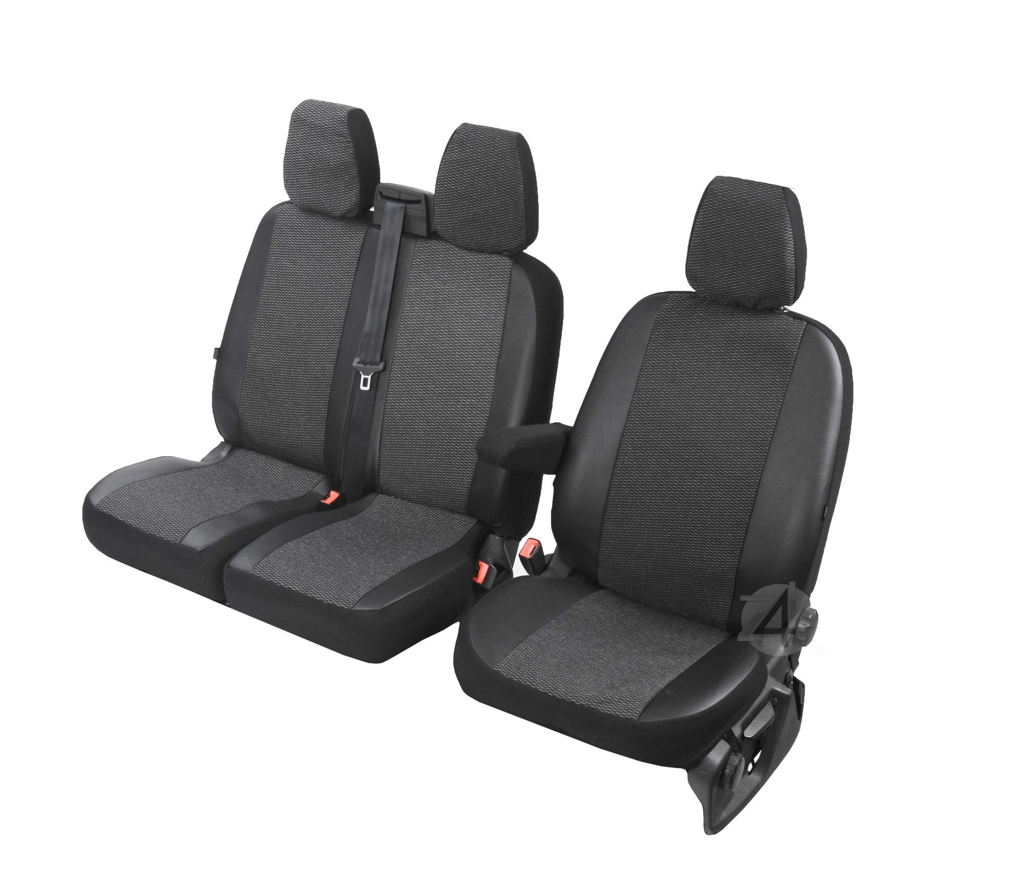 Pokter Sitzbezüge Viva passgenau geeignet für Nissan NV300 2016- Primaster ab 2022-2+1- Erste Reihe (1+2)