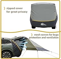 Vista 2 de Carpa Toldo para Auto SUV, UPF 50++ con Bolsa de Almacenamiento Impermeable Portátil, Resistente al Desgarro, Espacio Amplio, Buena Visión
