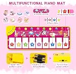 M SANMERSEN Piano Mat, Musical Keyboard Playmat 39.5" Electronic Music Animal Touch Play Blanket Funny Xmas Gift Toy