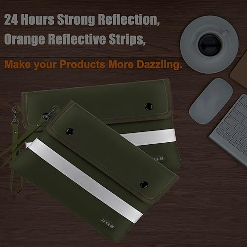 Miniatura 6 de Bolsa de dinero ignífuga con cerradura, bolsa impermeable con aislamiento térmico de 5200 F, (11 x 7 pulgadas), 8 capas de materiales funcionales,