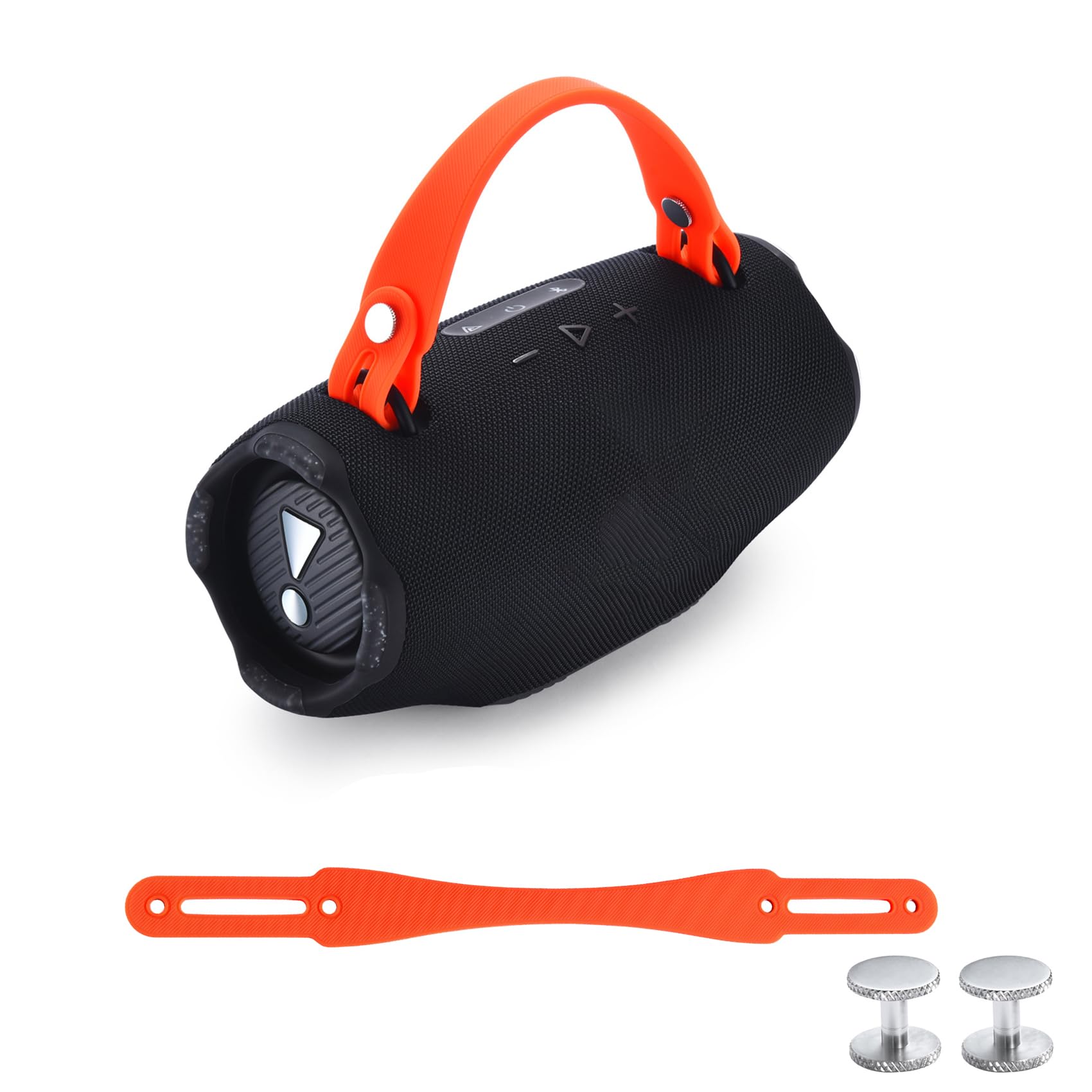 Silicone Hand Strap for JBL Xtreme 4/3/2 Speaker, Portable Carrying Strap with Aluminium Screws Anti-Slip and Skin-Friendly(Orange)-image-14