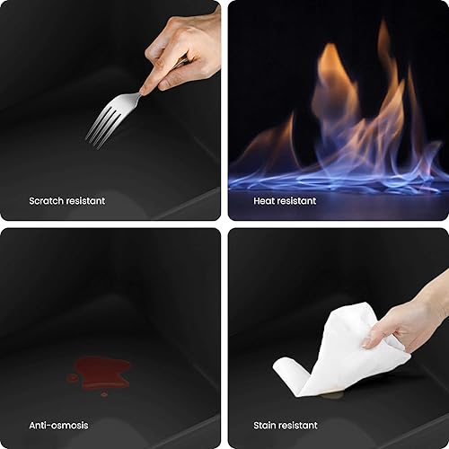 Miniatura 6 de KIBI Pure - Delantal de fregadero de cocina de arcilla refractaria de 24 pulgadas con rejilla inferior y colador, fregadero de acristalamiento