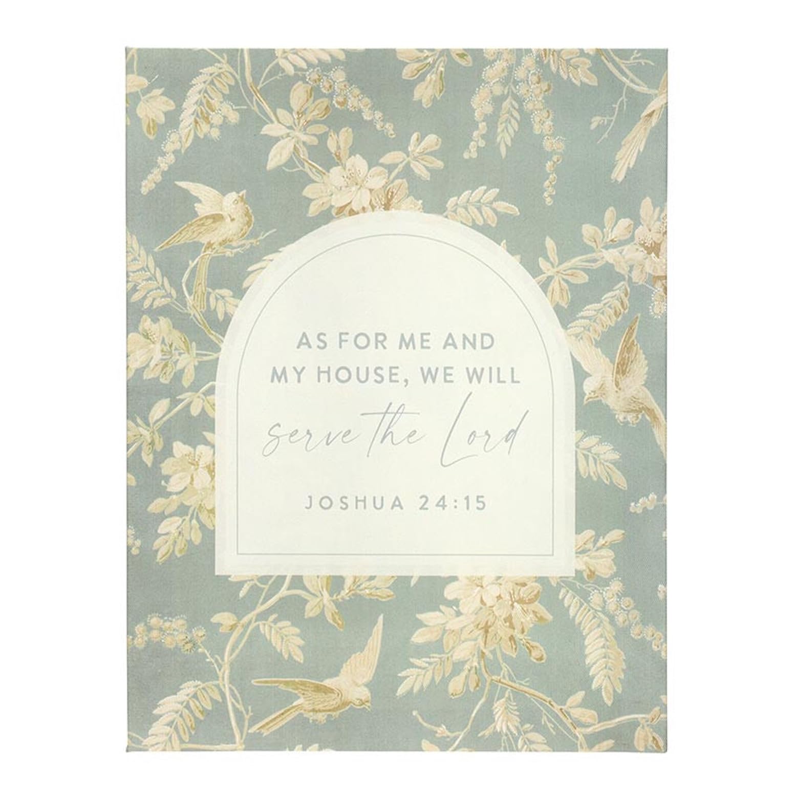 P. Graham Dunn Where We Begin Canvas Wall Art,15.75" x 12", As For Me And My House We Will Serve The Lord