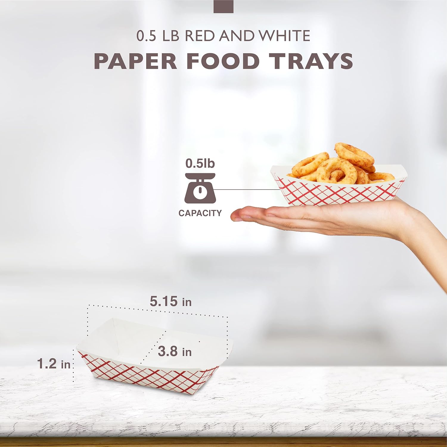 Exclusive Discount 60% Price [250 Pack] 0.5 lb Heavy Duty Disposable Red Check Paper Food Trays Grease Resistant Fast Food Paperboard Boat Basket for Parties Fairs Picnics Carnivals, Holds Tacos Nachos Fries Hot Corn Dogs