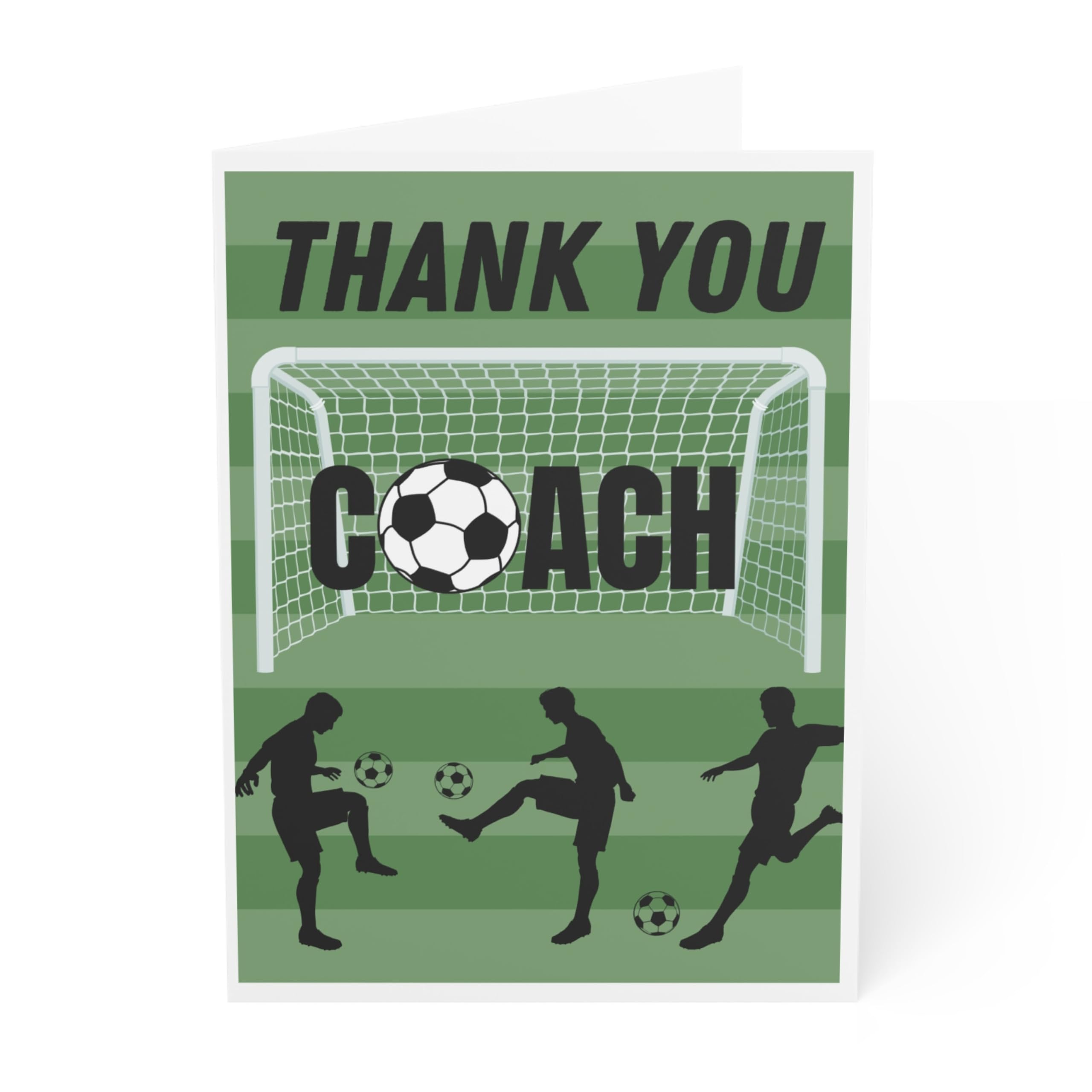 Photo 1 of J&J'S TOYSCAPE Soccer Coach Thank You Card, 5x 7 Inch Sports Trainer Appreciation, Football Team, Thank You Coach, Gratitude Gift, Blank Inside (Match)