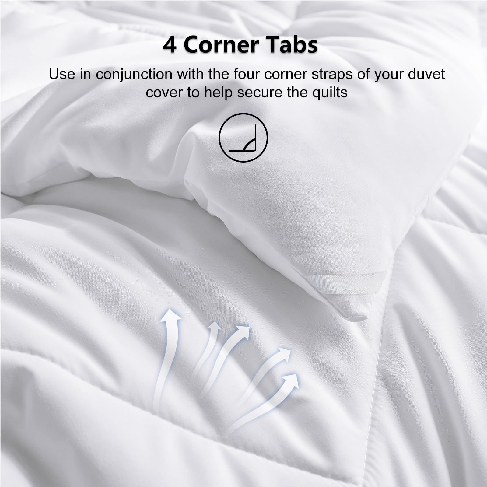 Piumino Letto Matrimoniale 4 Stagioni 220x240 Cm | Set Estivo E Primaverile/Autunnale | Invernale 450gsm | Bianco - Foto 8
