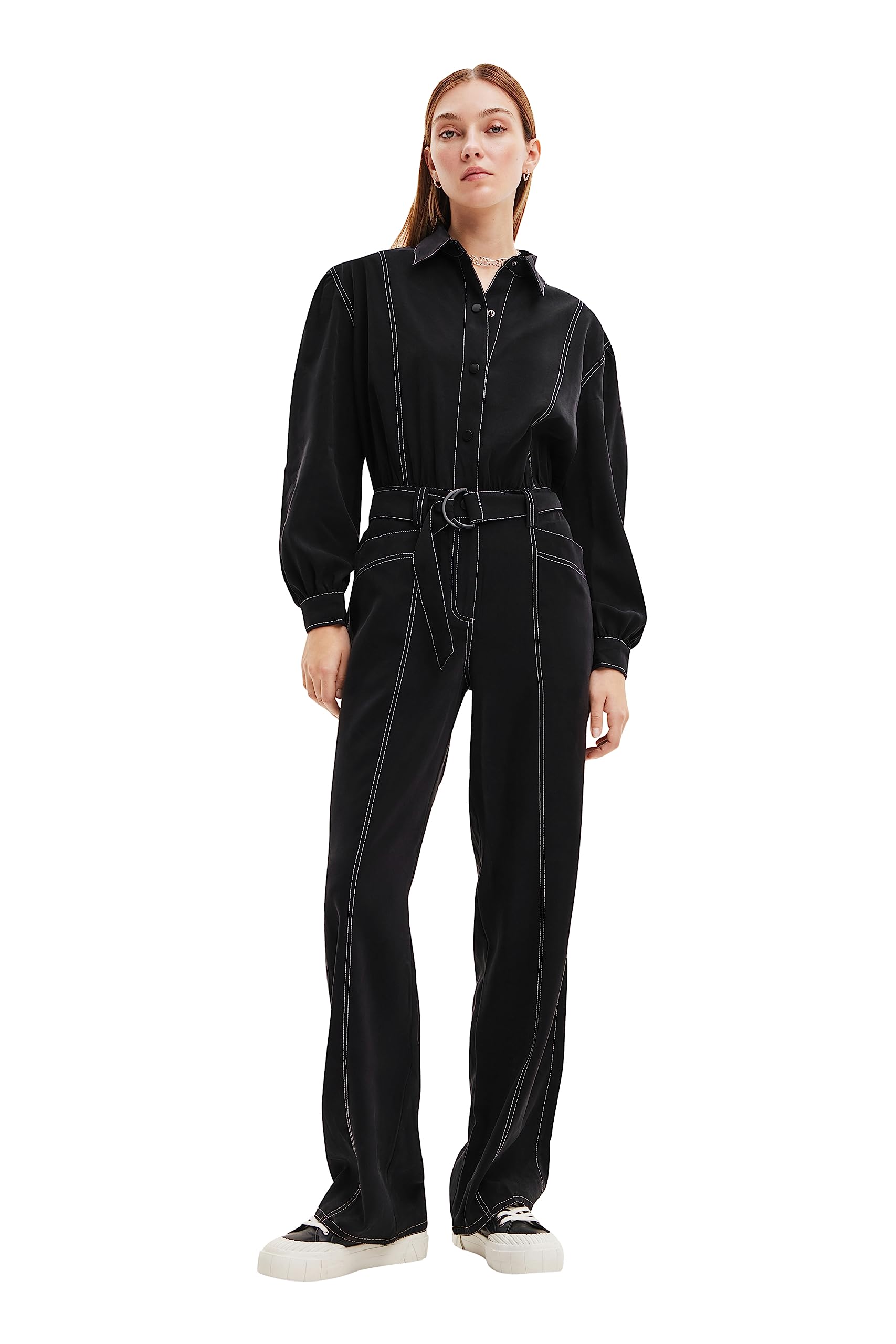 Desigual Women's Black Jumpsuit_serenity Casual Trousers, Xxl
