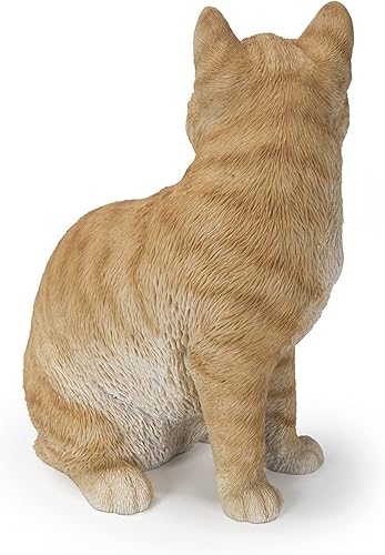 Miniatura 4 de Hi-Line Gift Ginger Cat Looking Back Garden Estatua de jardín, naranja (87757-02)