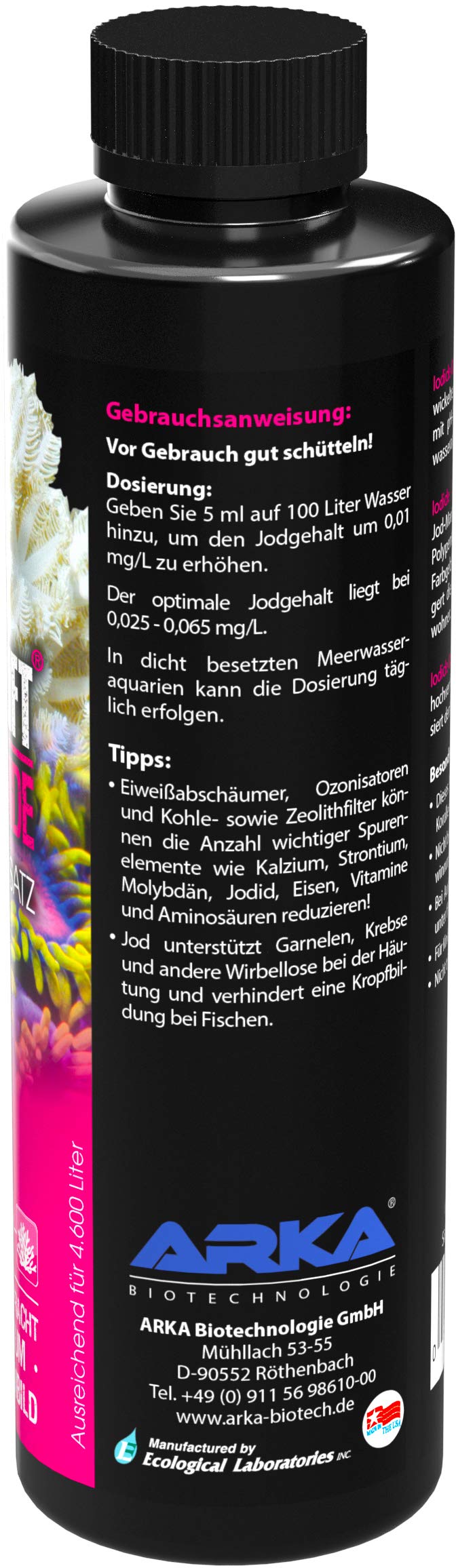 MICROBE-LIFT Iodide & Bromide – jod i dodatek bromidowy w jakości premium do każdego akwarium wody morskiej, bardzo wydajny, 236 ml