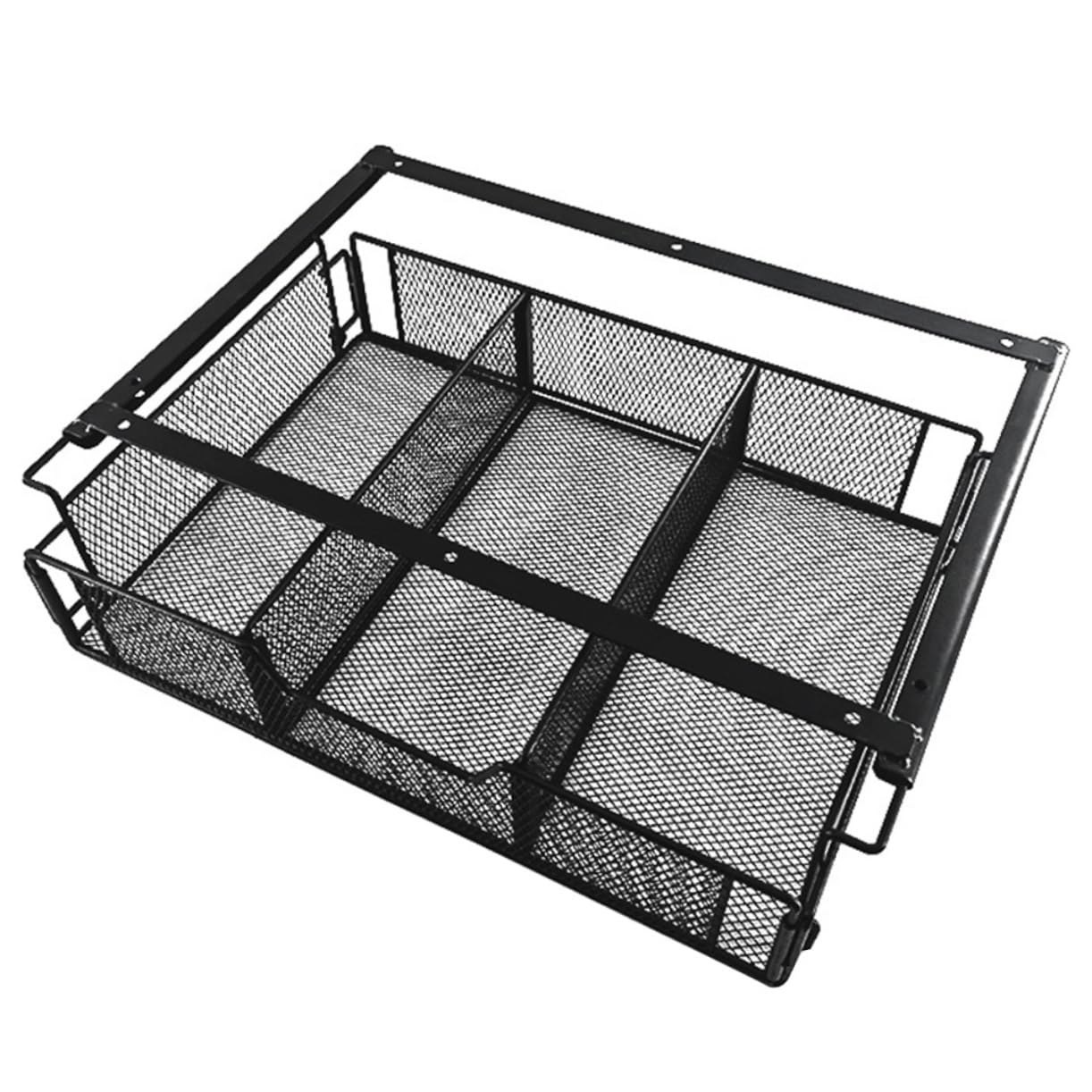 Organizador de Documentos para Escritorio de Hierro Negro 3 Grandes Compartimentos, Soporte para Carpetas de Archivos Adecuado para Decoracion Colegio y Oficina