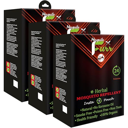 Mosquito Furr Repellent Pouch Pack of 3 10ml 10 ml