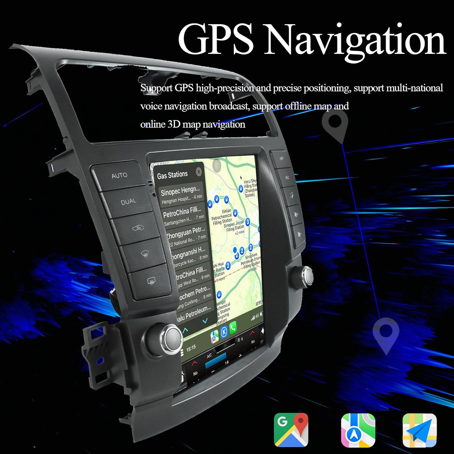 for Acura TSX 2004-2008 Android Car Stereo Radio, Tesla Style Touchscreen, 1080P HD Multimedia Video Player, Wireless CarPlay & Android Auto, Bluetooth, GPS Navigation, 5G WiFi, DSP, Backup Camera