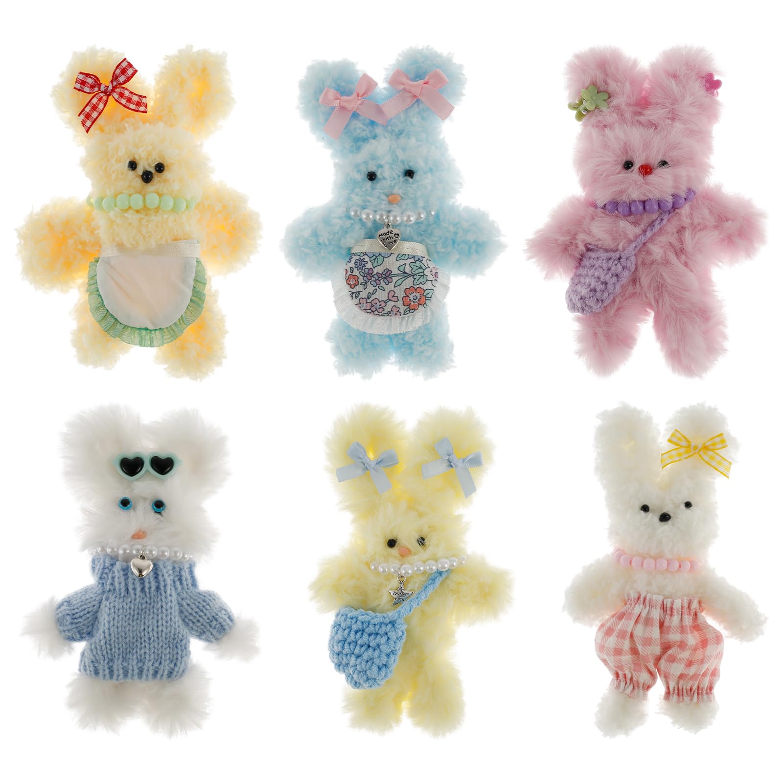 Alongen Multi-Color 6Pack Bear Pipe Cleaners Craft Kit, Chenille Stems Diy Pipe Cleaners Set With Accessories For Art And Craft Projects Creative Diy Decorations