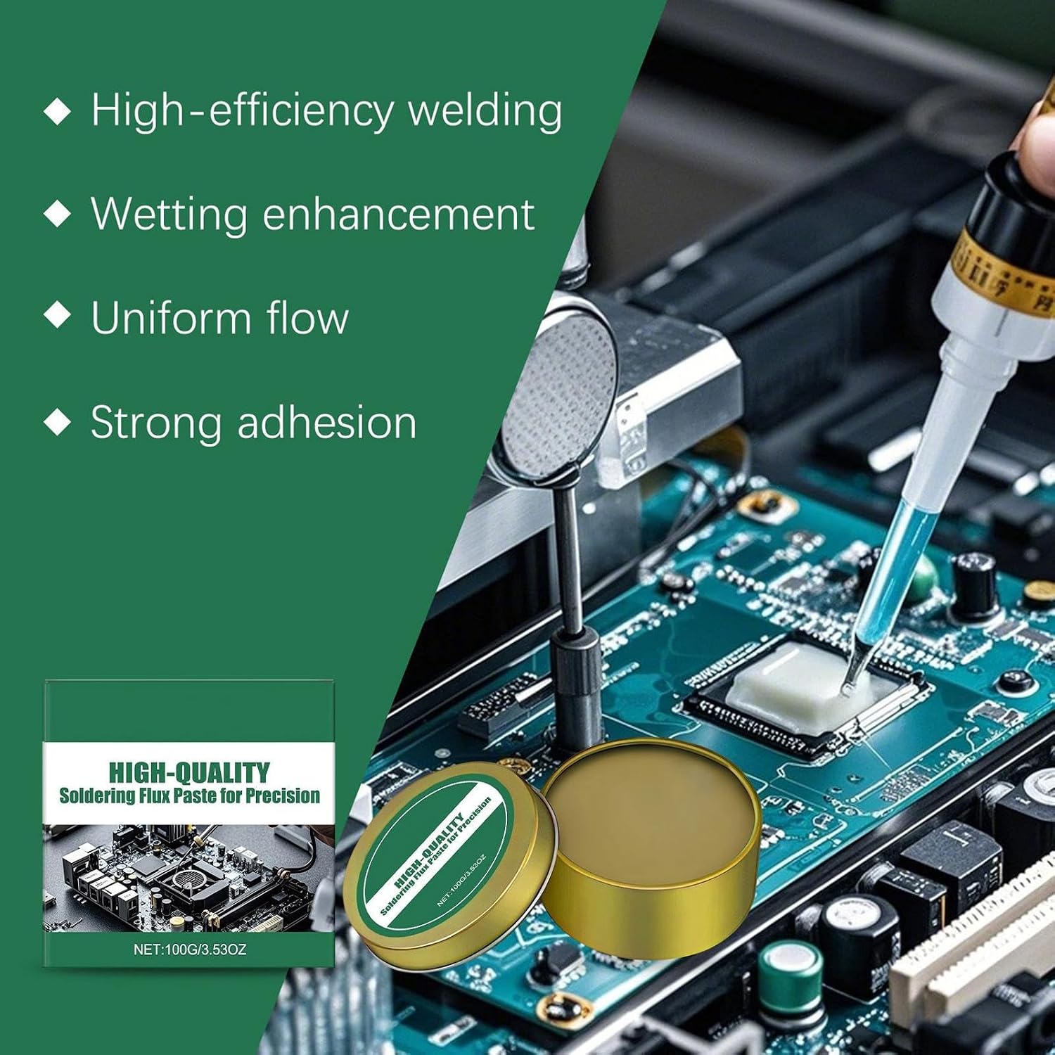 Flux Paste Multifunctional DIY Professional Repair Soldering Grease | Electrical Solder Flux Paste for DIY Silver Gold Circuit Boards Wire Home Appliance Computer