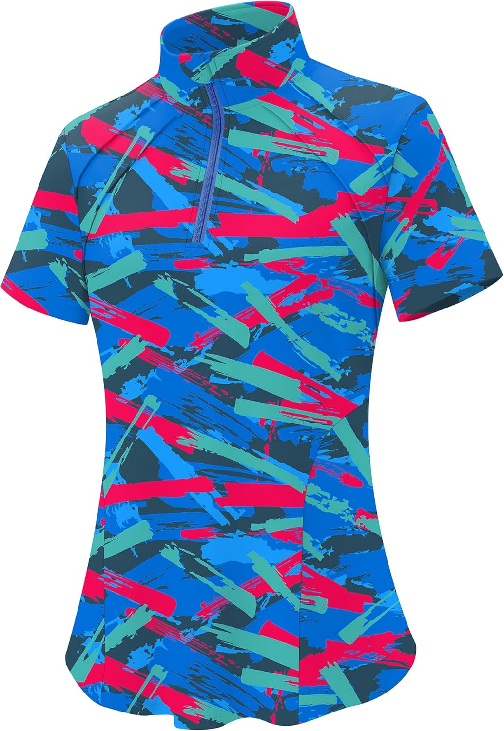 LOMON Womens Golf Polo Shirts Summer Short Sleeve 1/4 Zip Tops Moisture Wicking Casual Tennis Activewear with Pockets - Image 4