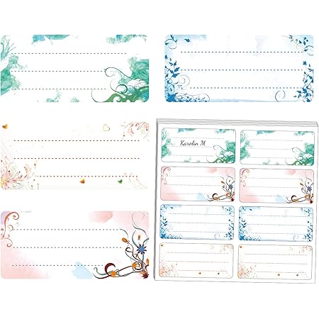 130 Stück Schuletiketten Rosa - Selbstklebende Namensetiketten Für Schulkind