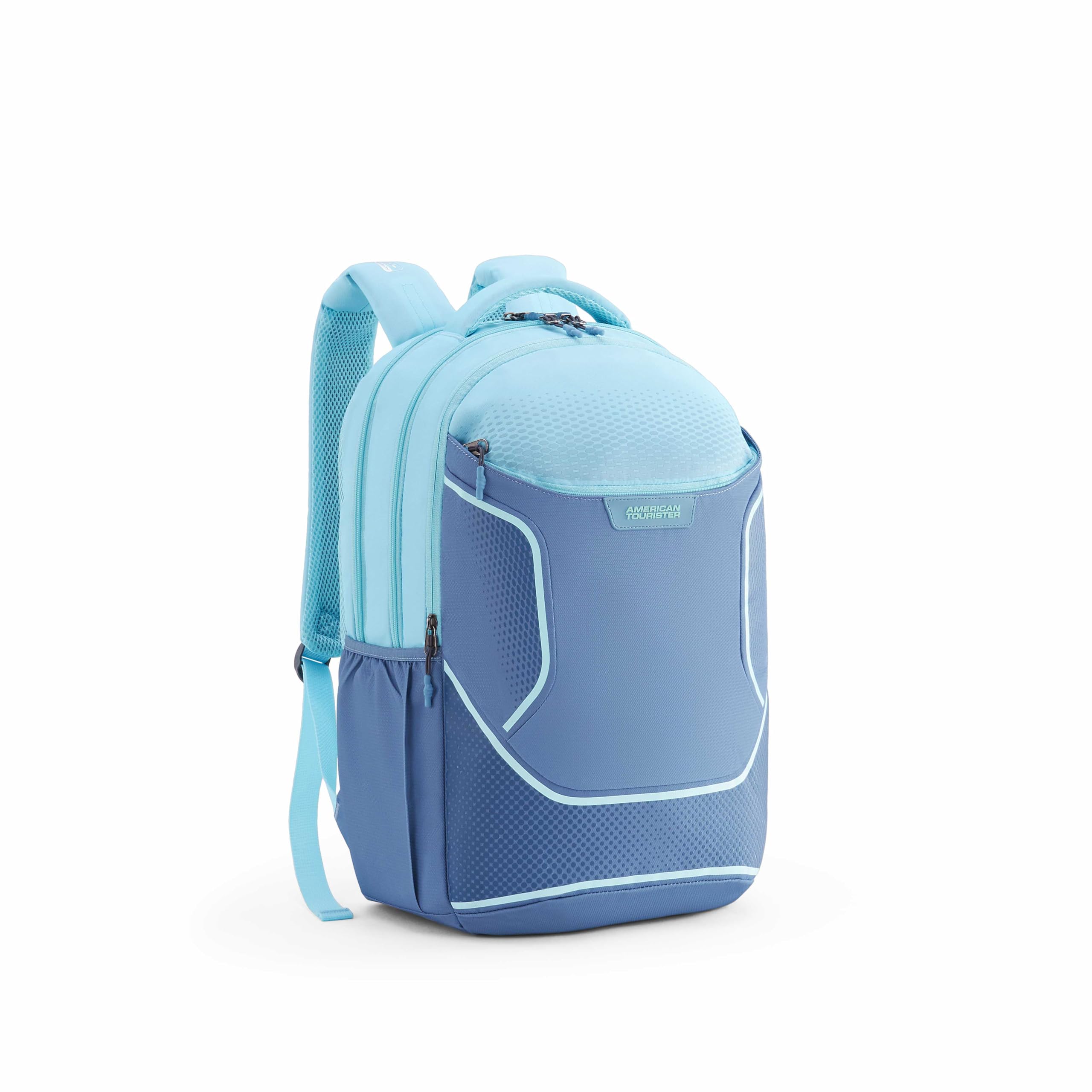american tourister Bougie | 35 Ltrs | 4 Compartments | Bottle Pocket | Ergonomic Padded Back Panel & Shoulder Straps | Laptop Backpack | 1 Year International Warranty | Ice Blue-picture-59