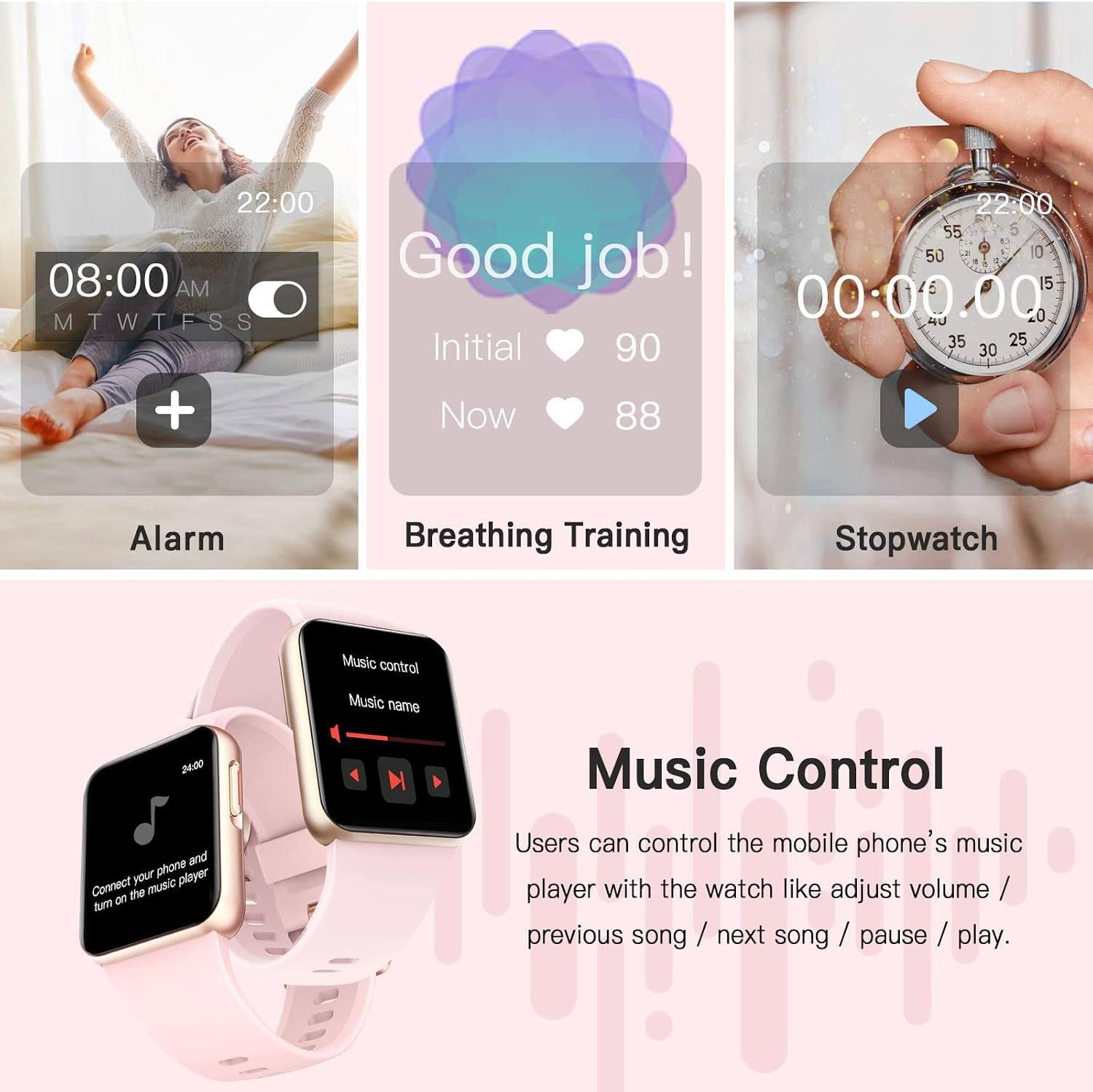 Smart Watch, Smartwatch for Android & iOS with Heart Rate, Blood Oxygen Monitor & Sleep Tracker, 1.4" Dynamic Watch Face 5ATM Waterproof, Fitness Tracker 30 Days Standby for Men, Women