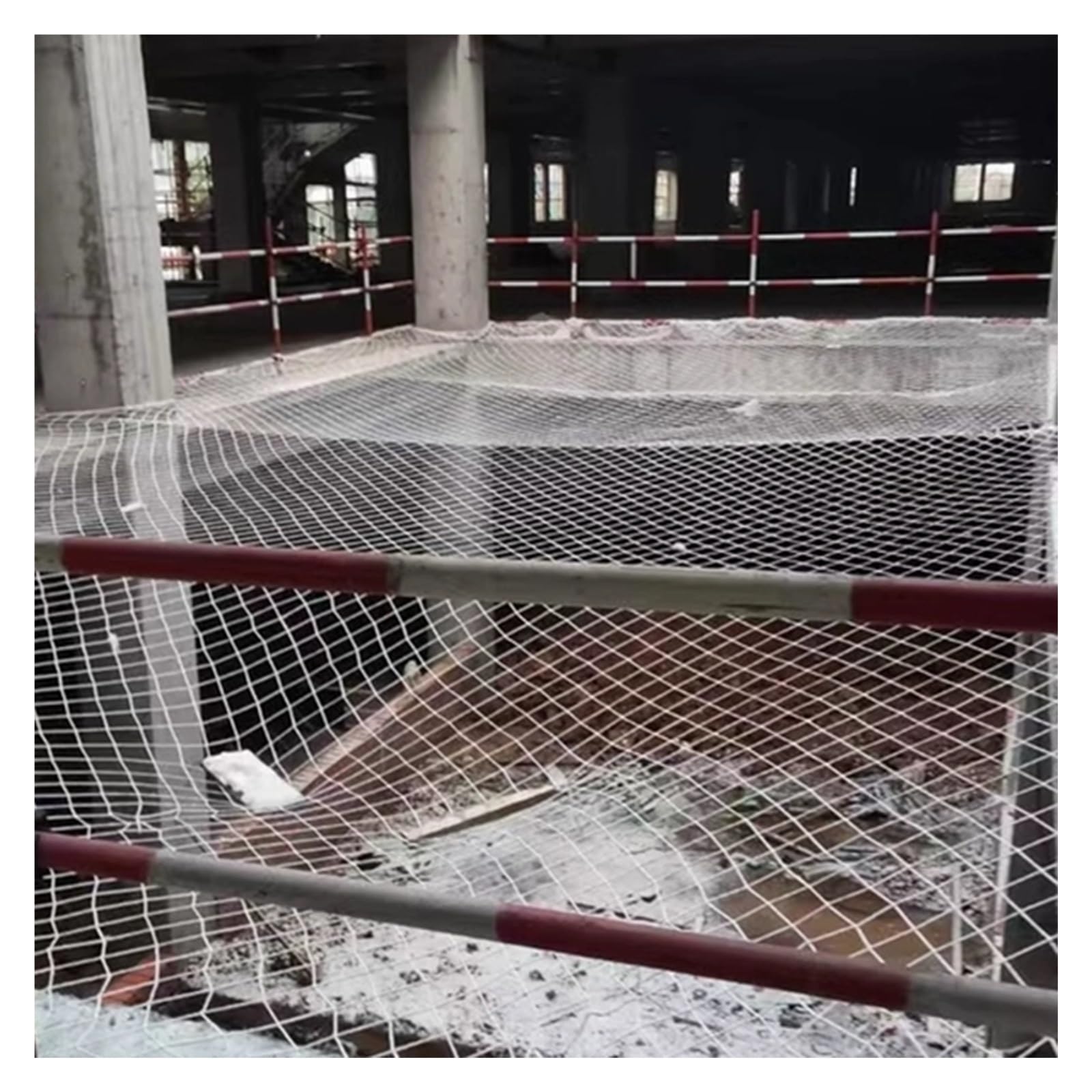SHAARI Red De Cuerda para Obras De ConstruccióN Gran Capacidad De Carga, Resistente Al Desgaste Adecuada para Andamios, ProteccióN De Estanques PiscíColas(5cm Mesh,3x4m)