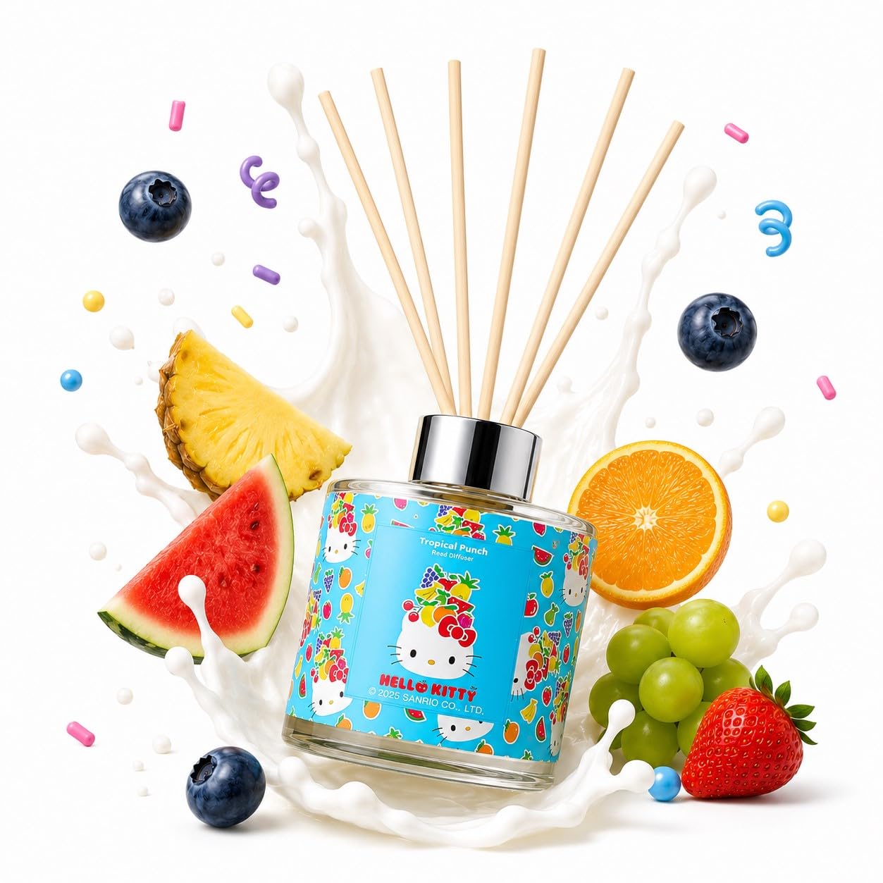 Hello Kitty Tropical Punch Reed Diffuser -100Ml Fragrance Oil With 6 ReedsSweet Fruity ScentHome Fragrance from B&Q