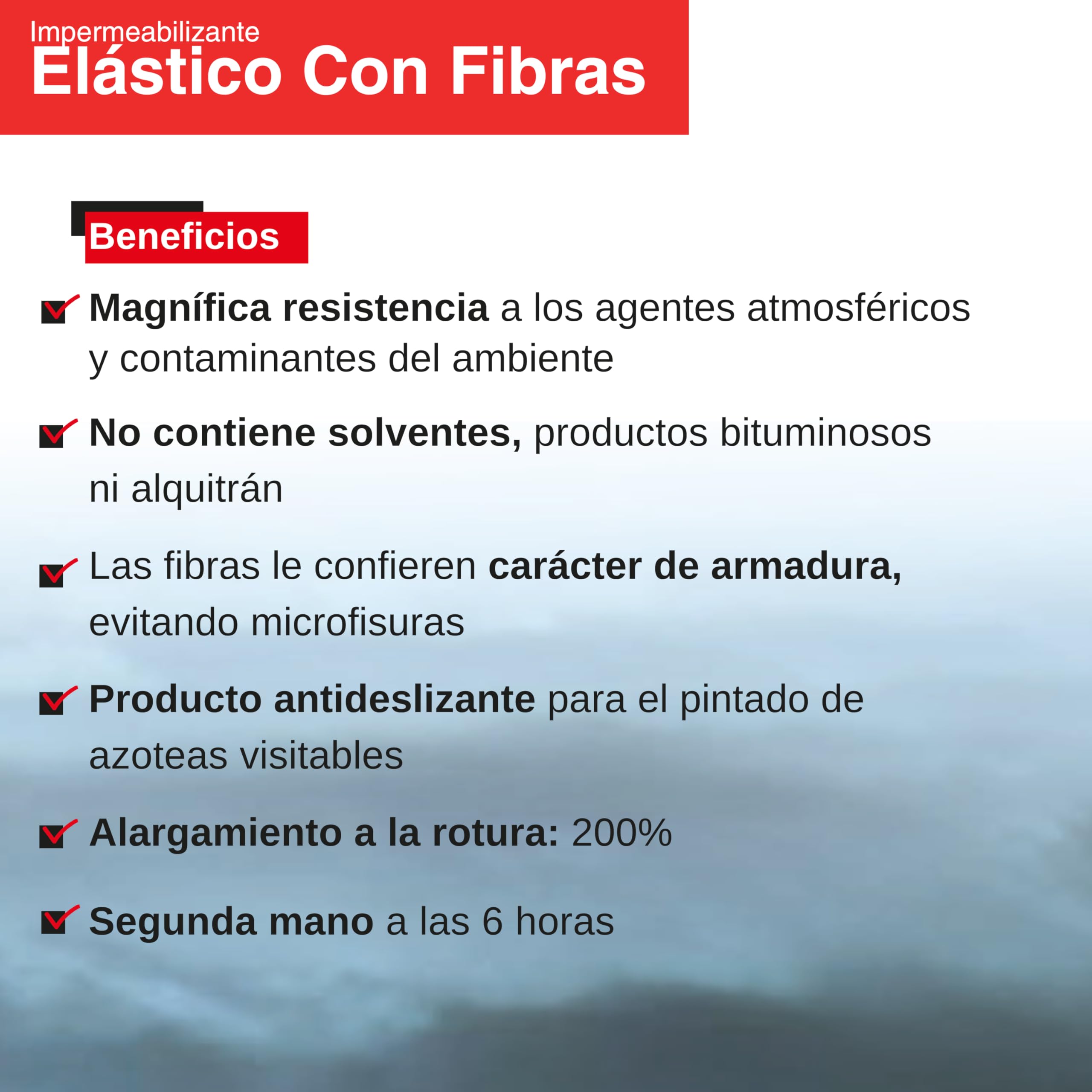 fischer - Pintura Impermeabilizante con Fibras | Resistente al Agua y Exteriores | Protección Elástica y Antideslizante | Ideal para Terrazas y Techos | 4L (Cubo 5kg) | Blanco