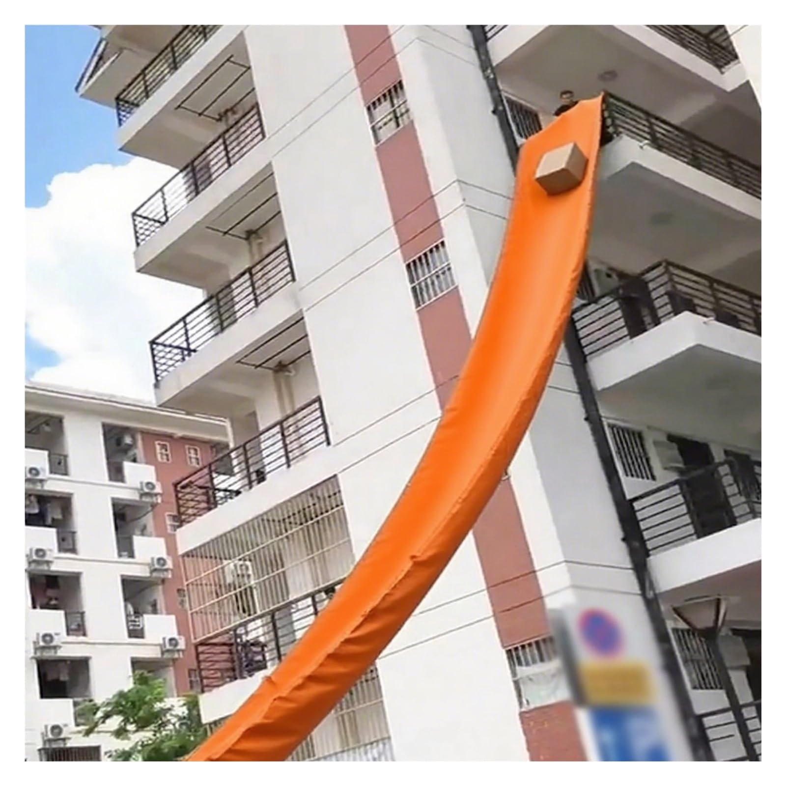 LWJSOCP High-Performance Tarpaulin Chute for Cargo Handling, Foldable Unloading Chute for Warehouses, Extra Long for Container and Trailer Unloading