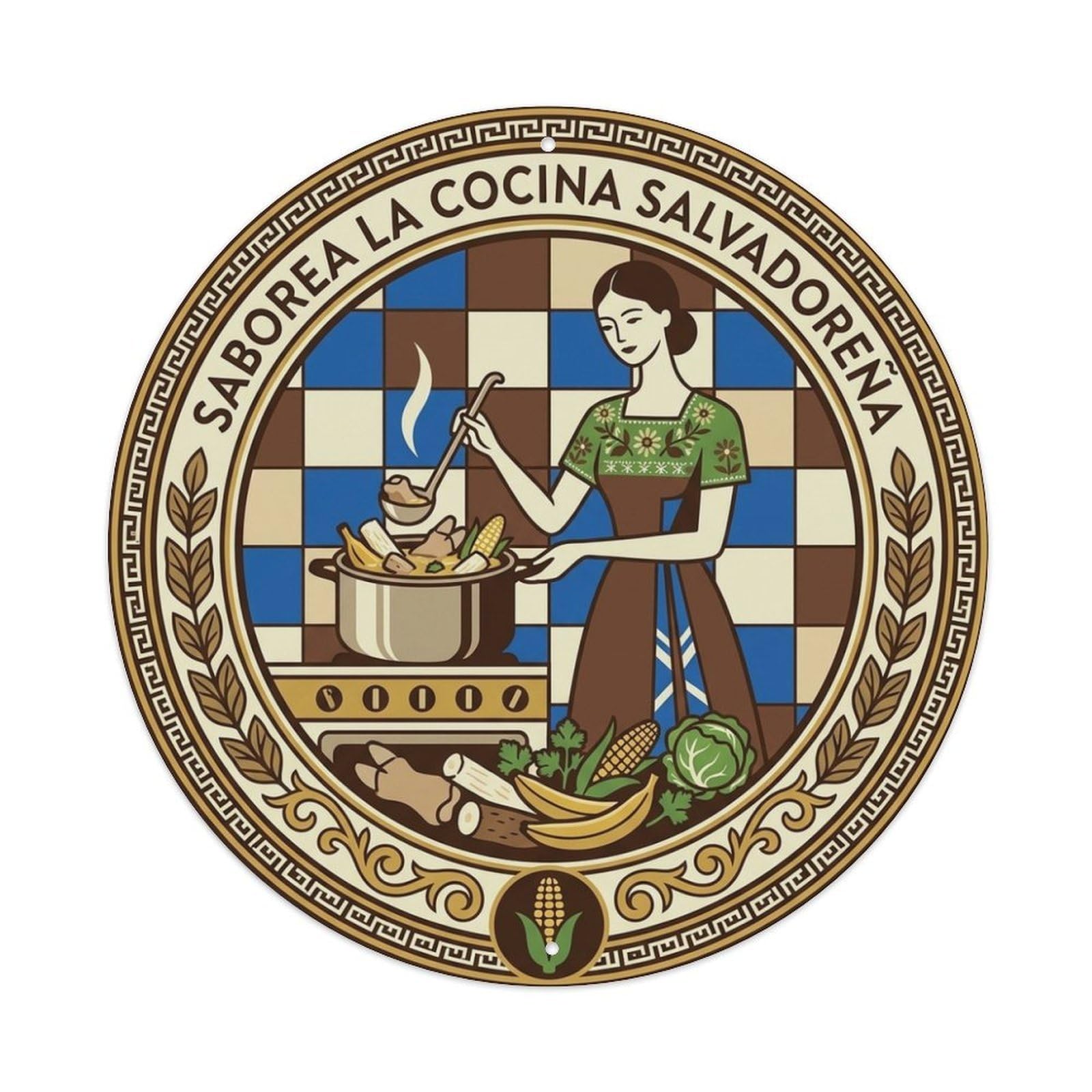 Celebrate El Salvador Cuisine Taste Sopa De Pata Metal Tin Sign