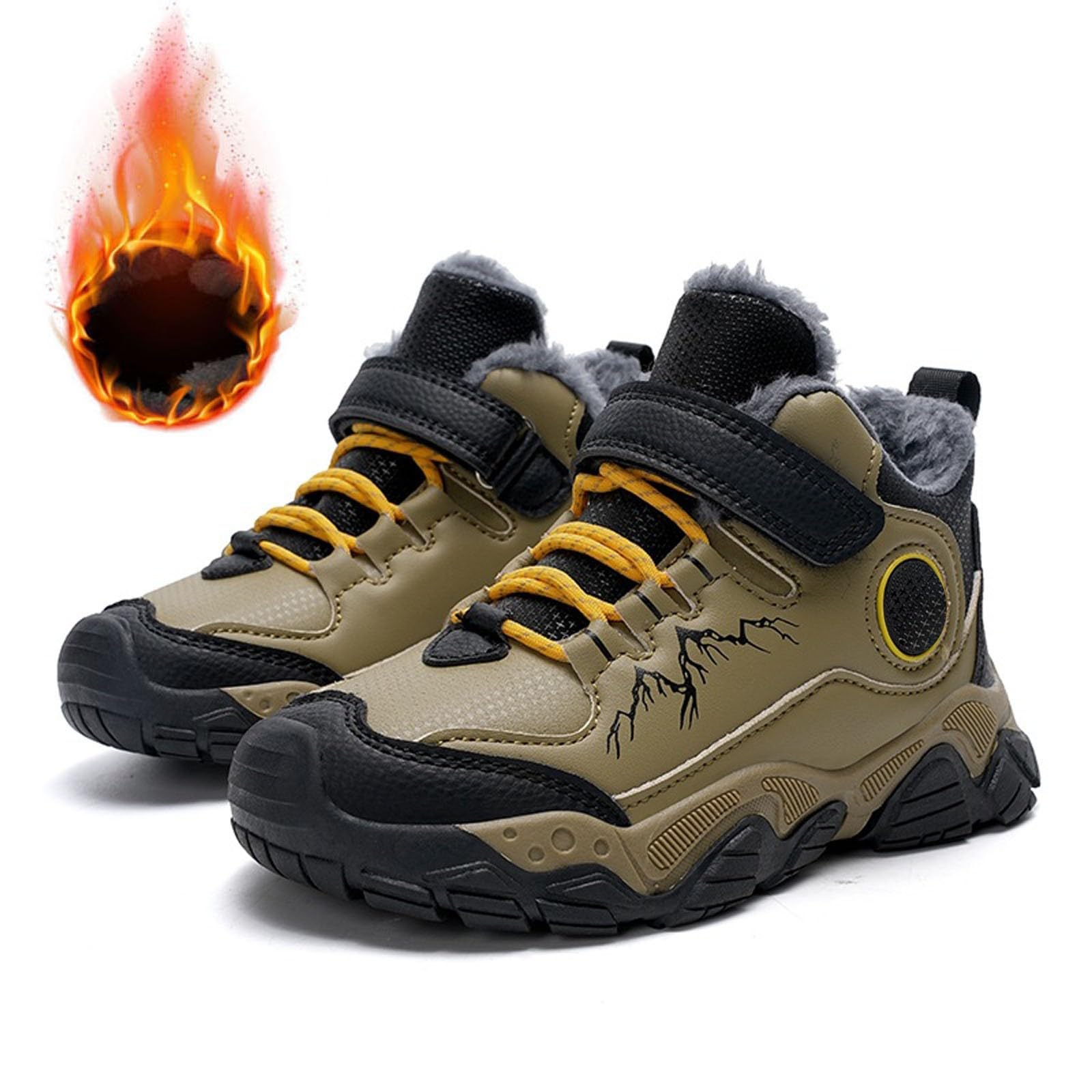 Stivali invernali per bambini, con calda imbottitura, invernali, scarpe da trekking, scarpe da trekking, scarpe da trekking, scarpe da trekking, scarpe da trail corsa, antiscivolo, 1