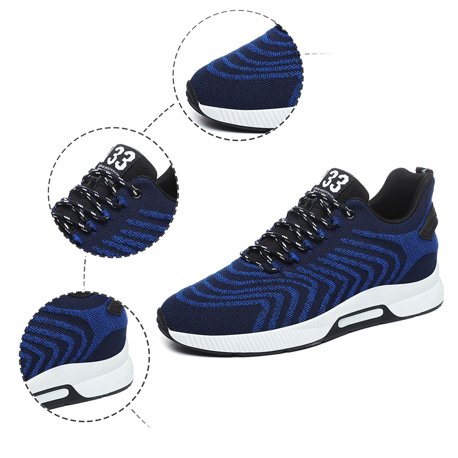 Schuhe Herren 10 cm Elevator Schuhe Schnürhalbschuhe Leichte Atmungsaktiv Anzugschuhe Sportschuhe Freizeitschuhe Leichtgewichts Outdoor Joggingschuhe Fitnessstudio Trainingsschuhe