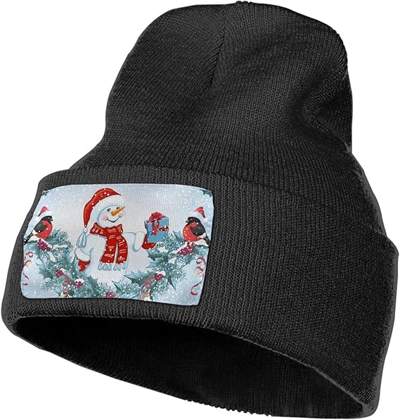 Christmas Snowman in Santa Hat Knitted Hats Warm Hats Cold